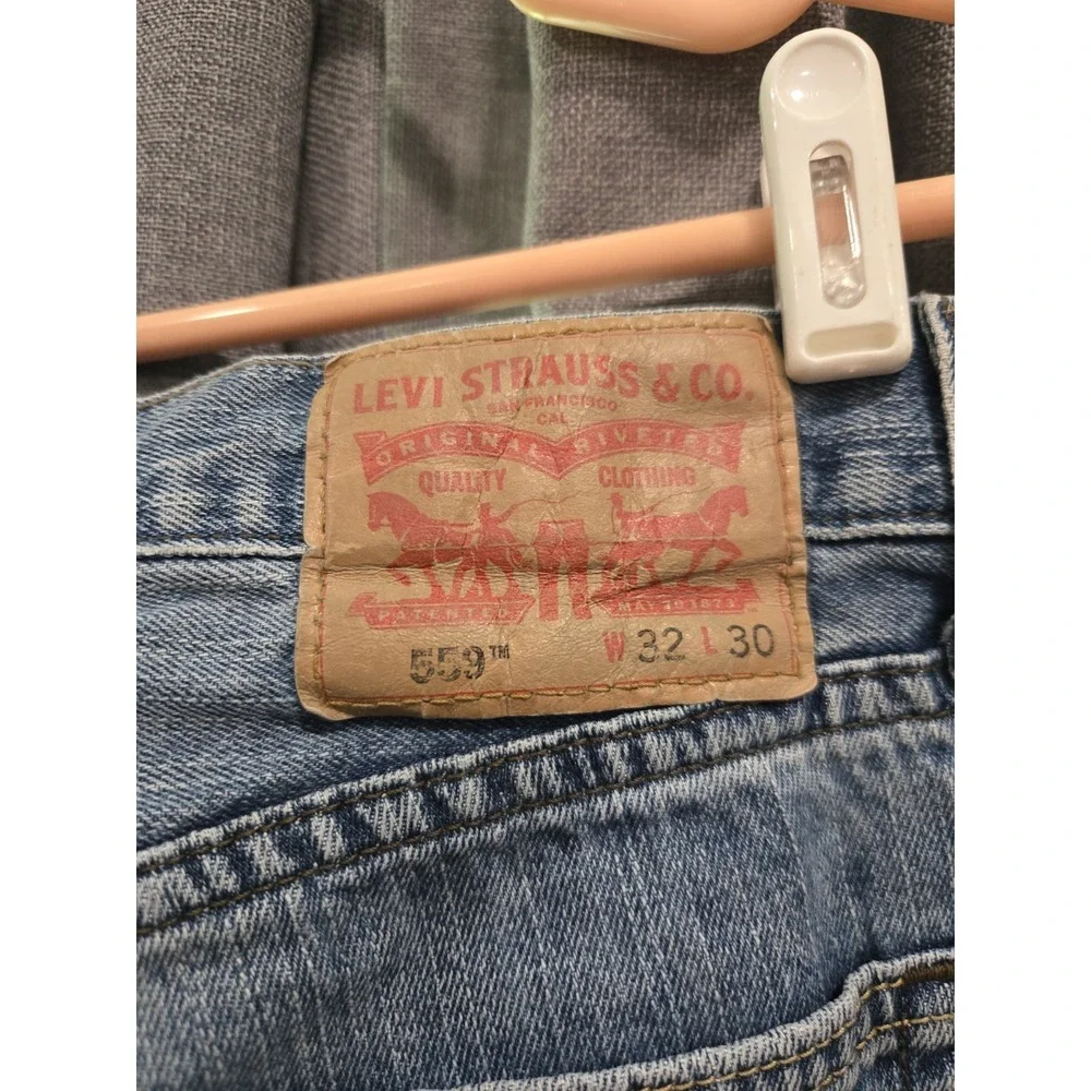 Levi's 559 Relaxed Straight Jeans Men's 32x30 Blue Medium Wash Denim Pants